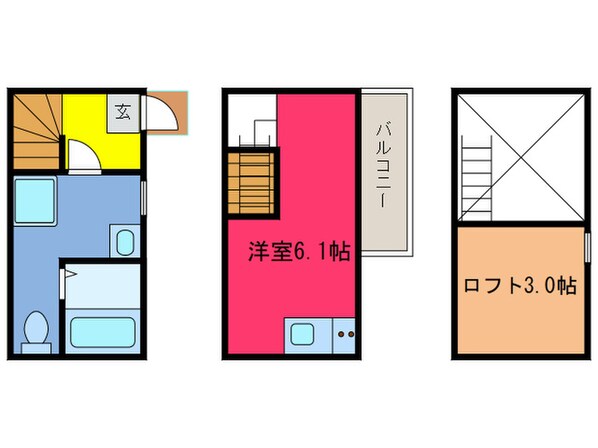 アースクエイク白水北棟の物件間取画像